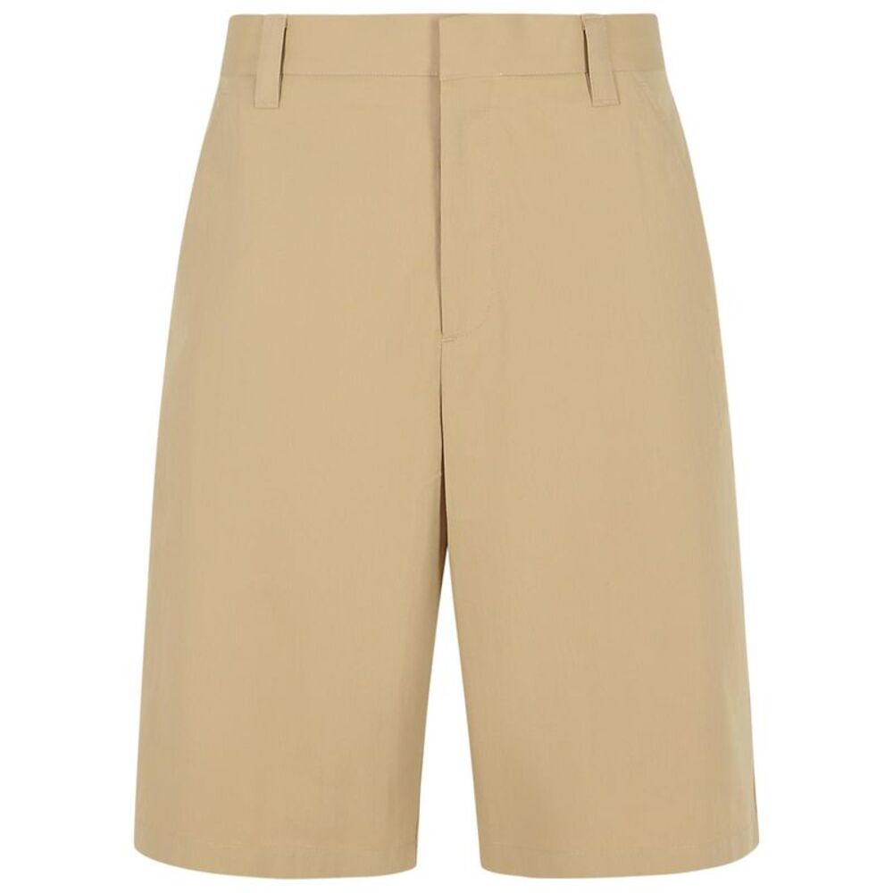 Moschino Beige Cotton Blend Bermuda Shorts Men